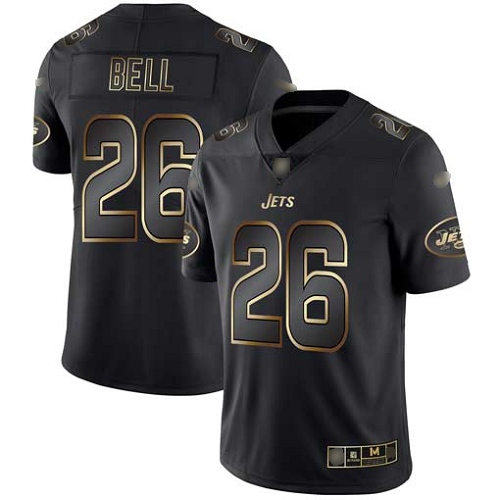 New York Jets Limited Black Gold Men LeVeon Bell Jersey NFL Football #26 Vapor Untouchable->women nfl jersey->Women Jersey